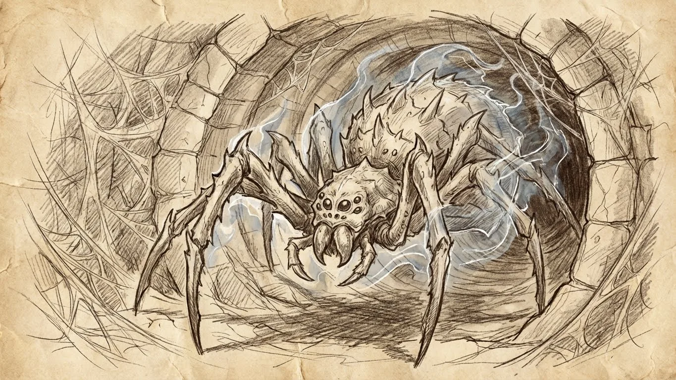 Araignée de phase, monstre D&D 5e Dagger Hack