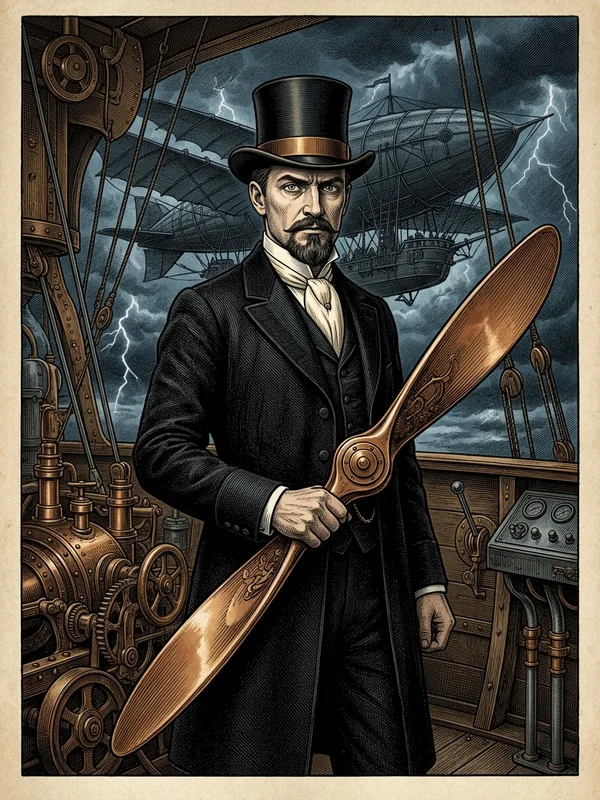 Robur le Conquérant, savant prométhéen, costume noir et chapeau de feutre, JDR Express Robur