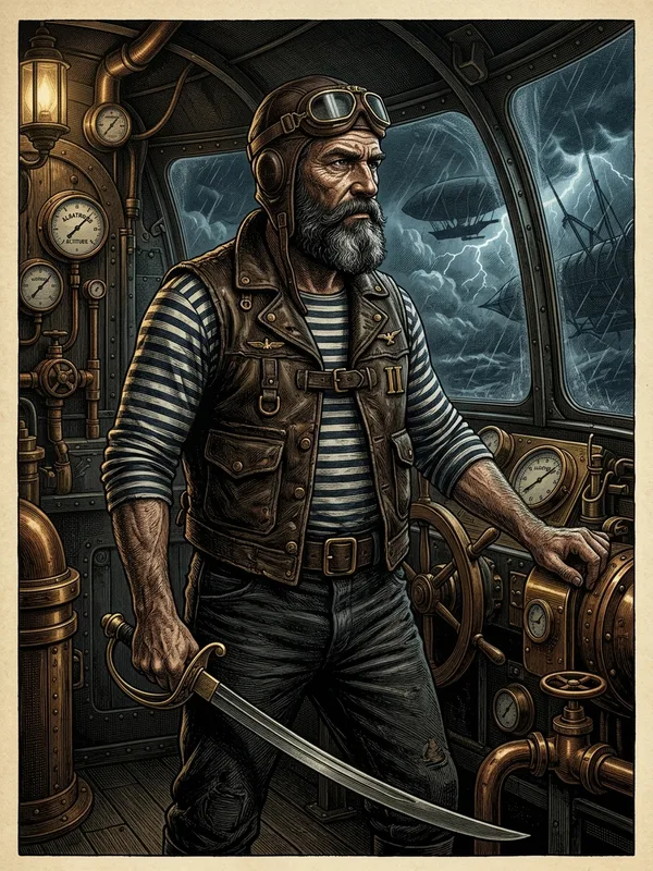 Lieutenant Tom Turner, second de Robur, marin reconverti en aéronaute, JDR Express Robur